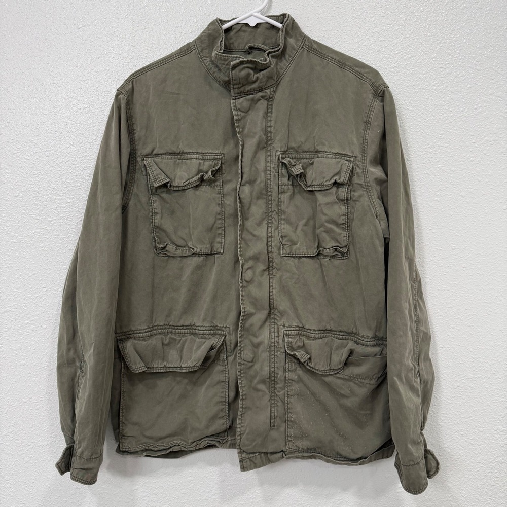 Old Navy Womens Olive Green Cotton Utility Field Jacket‎ Military M 1166